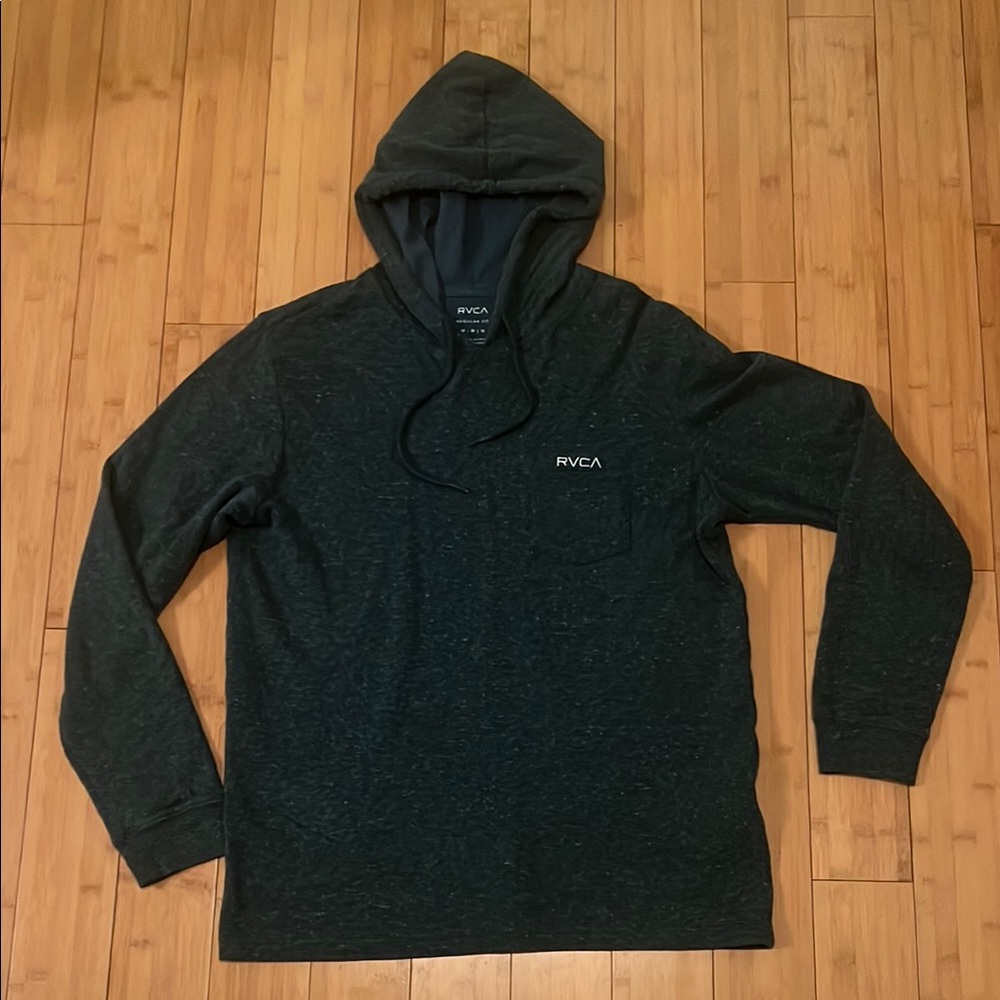 RVCA Men's Dark Green Hoodie Shirt
